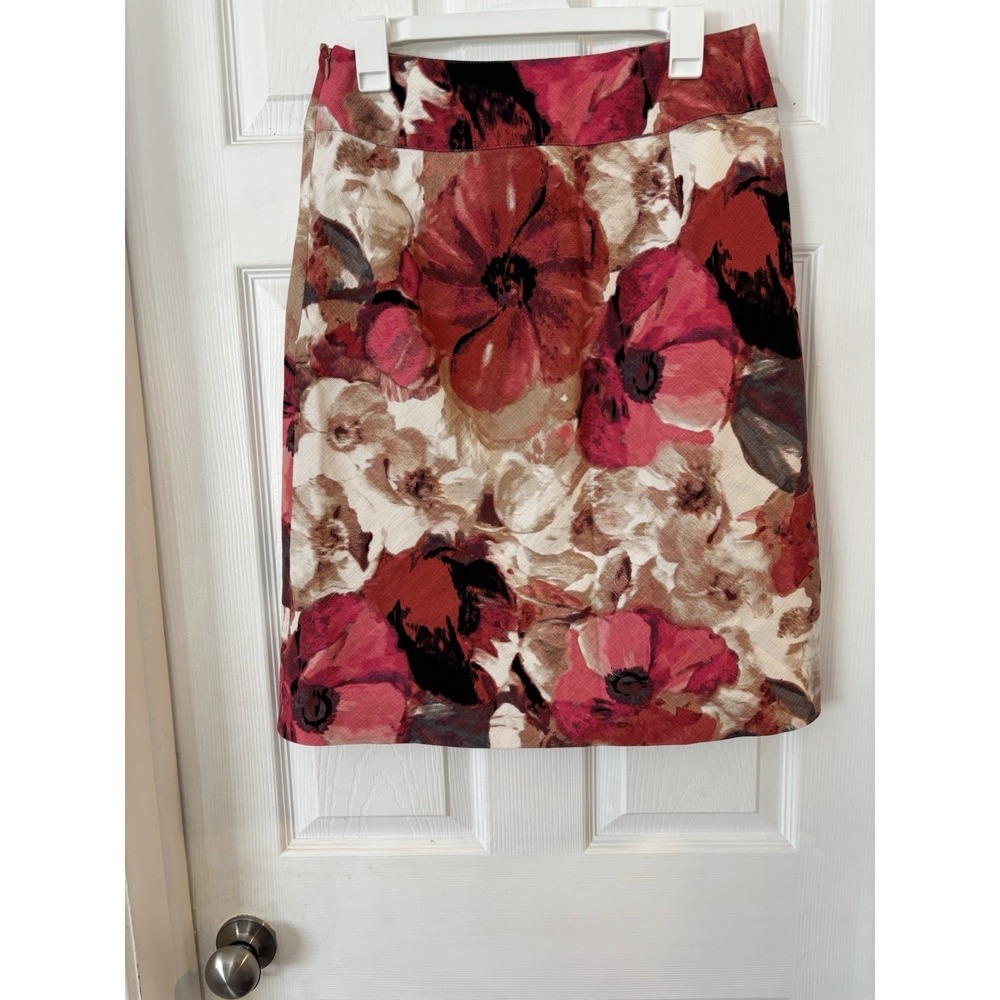Women's East 5th Floral Skirt Size 10 Work Party Casual Preppy - Picture 3 of 7